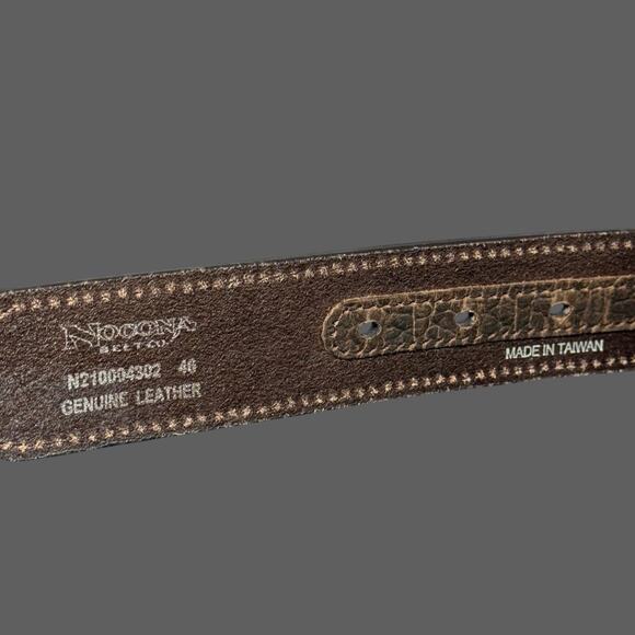 Nocona Men’s Western Brown Leather Belt Turquoise Studded Size 46 N210004302 - Picture 6 of 9